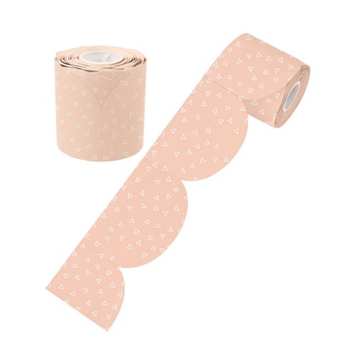 2. Peach Patterned Rolled Scalloped Border
